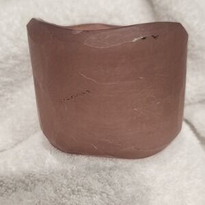 RJ Graziano Mauve Pink Resin Wide Cuff Bracelet Carved Statement Jewelry